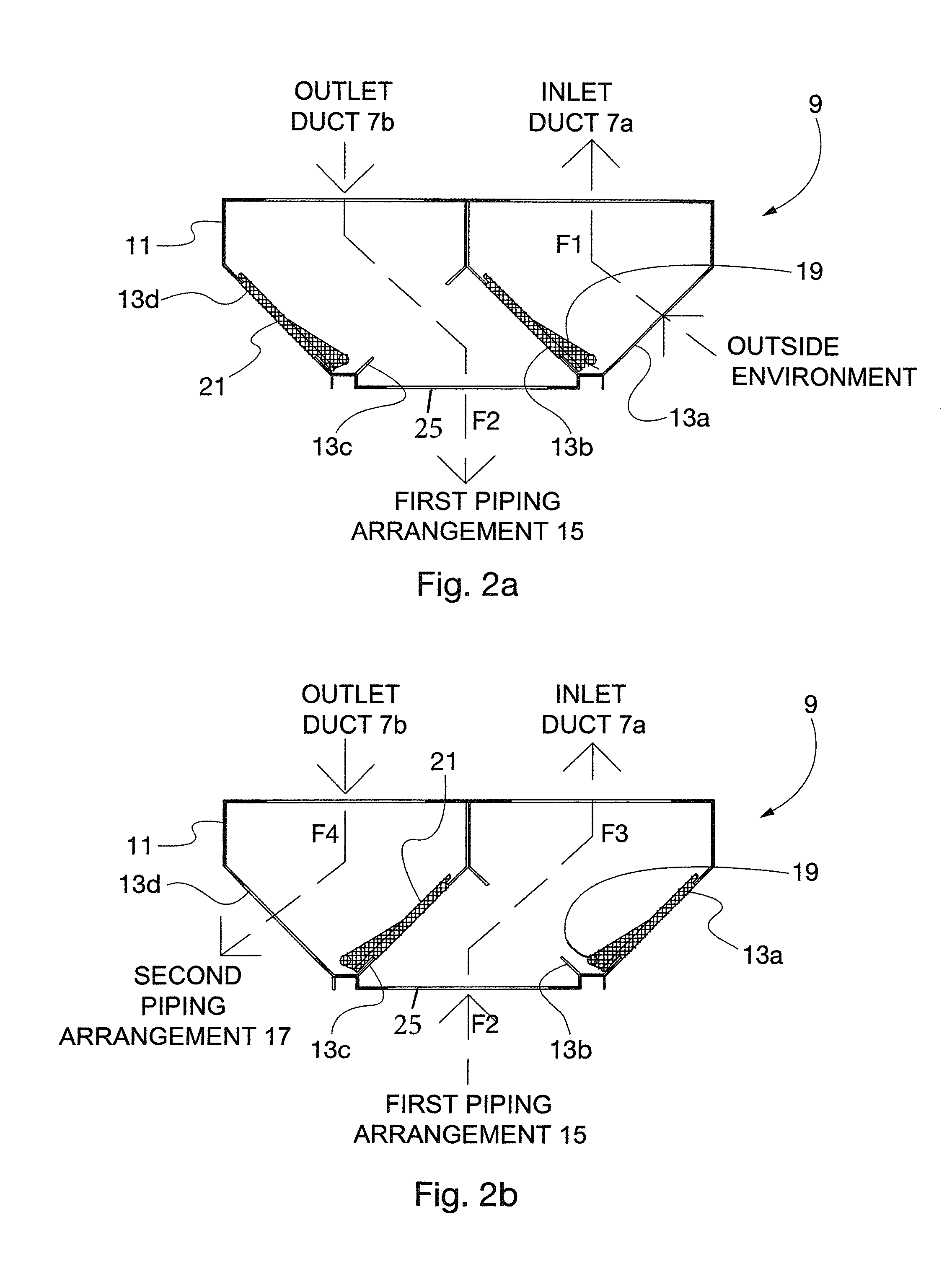 Ventilation unit for flow reversal