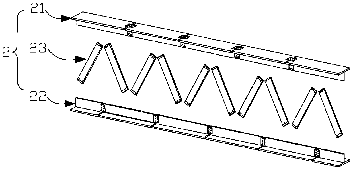 Truss type steel reinforced concrete beam with full bolted connection and construction method