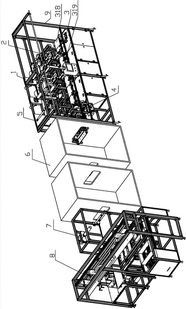 Automatic lamination production line of power lithium battery piece