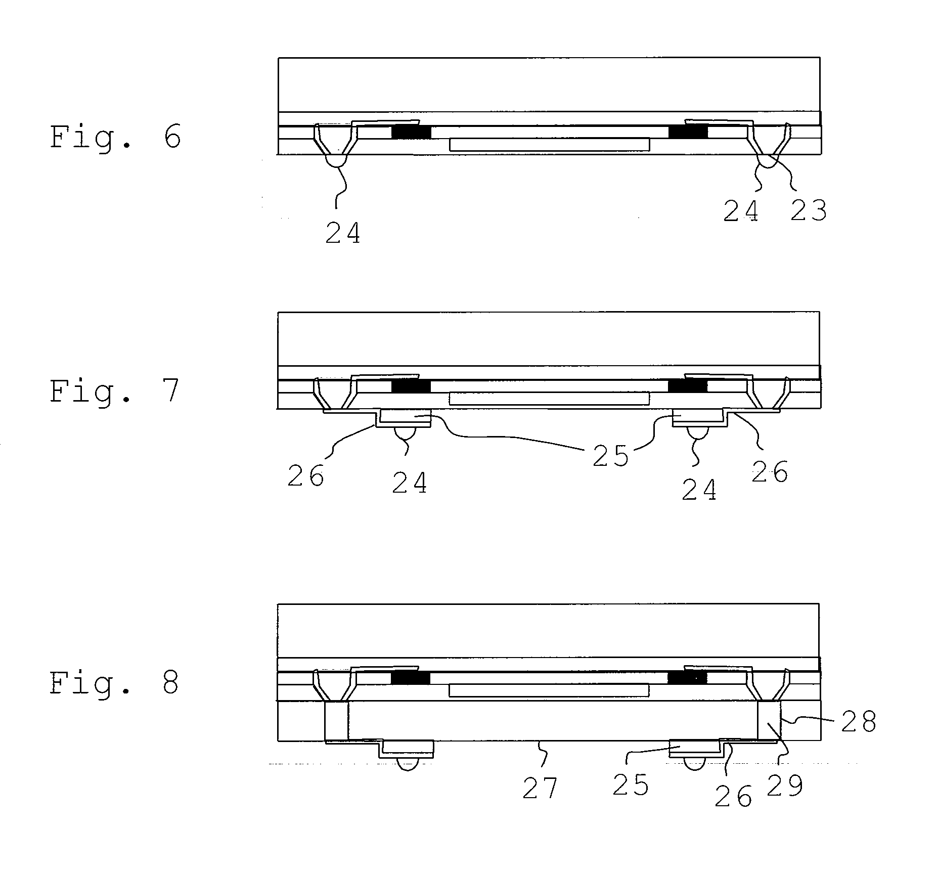 Process for making contact with and housing integrated circuits