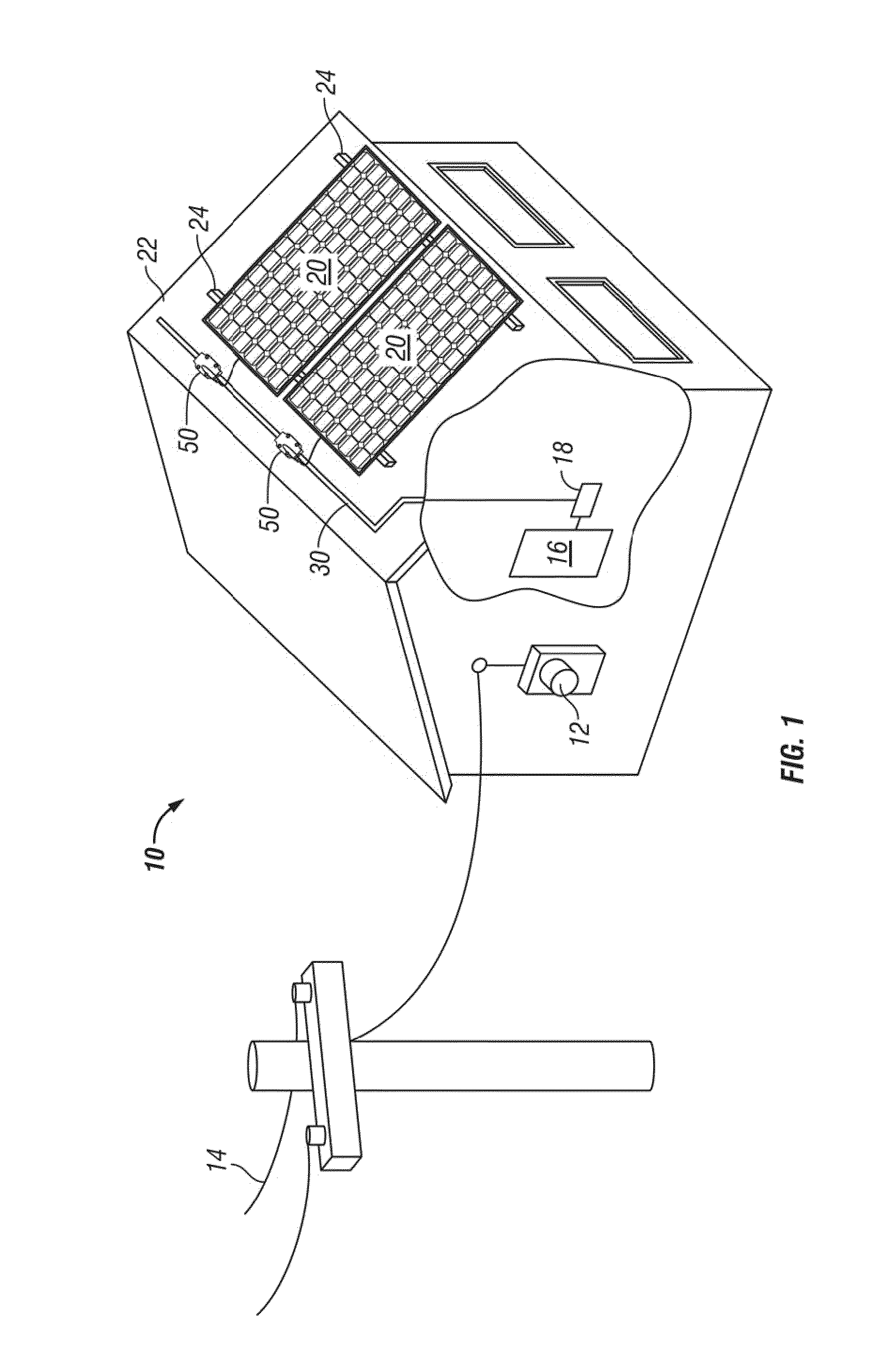 Connector with conductor piercing prongs for a solar panel