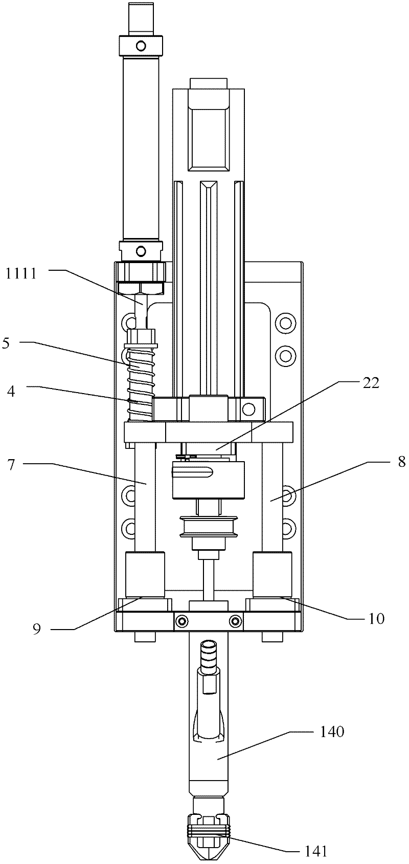 Automatic locking mechanism and automatic locking filature provided with same