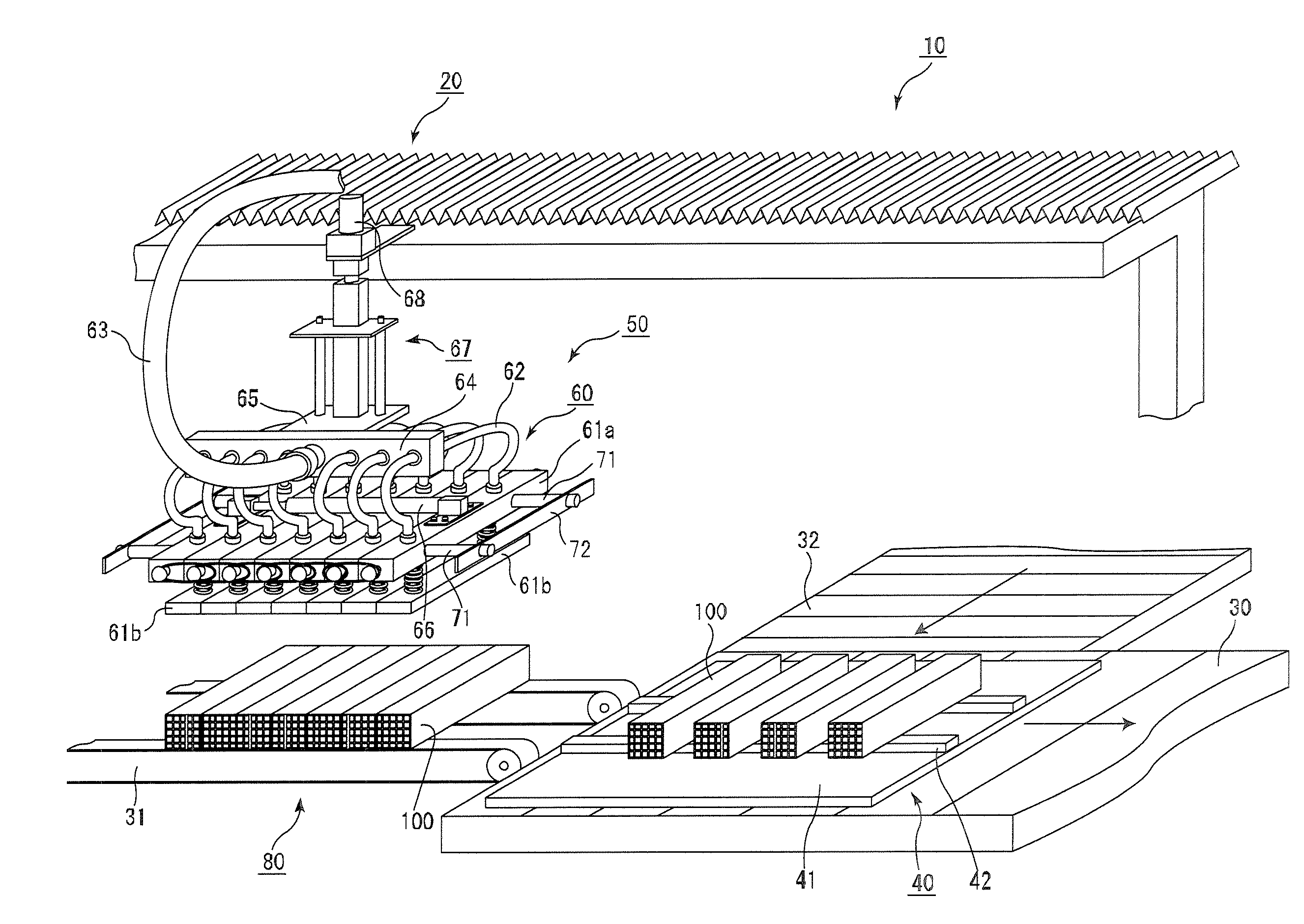 Degreasing furnace loading apparatus, and method for manufacturing honeycomb structure