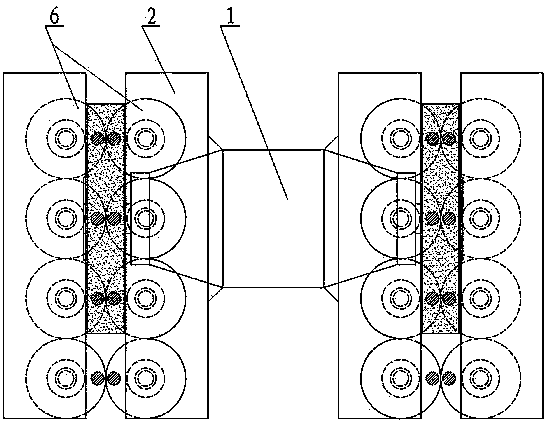 Device for removing rough casting plane fins