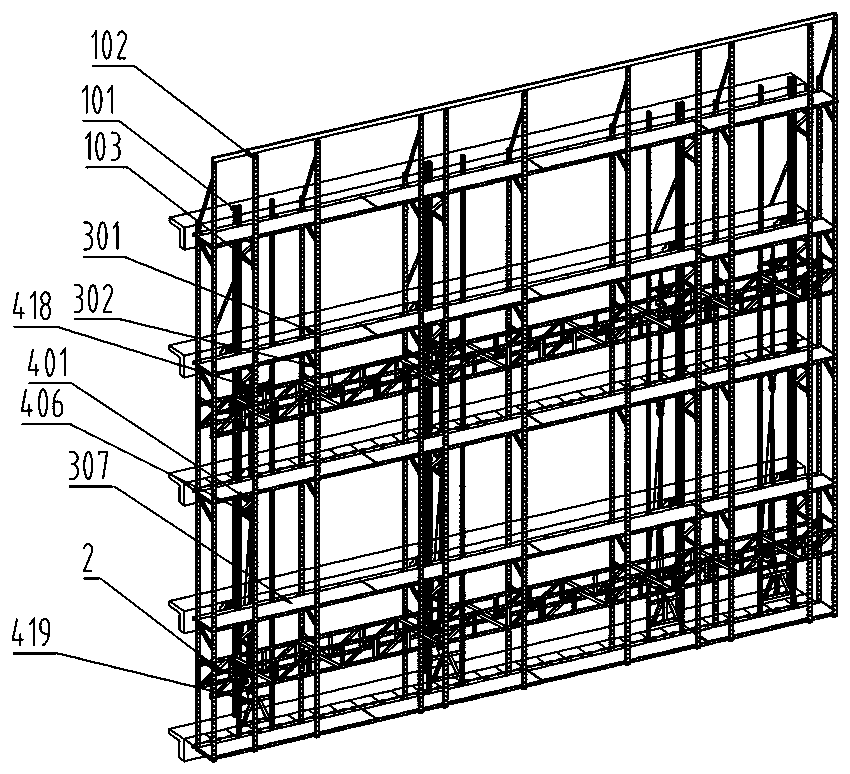 Attached type lifting scaffold