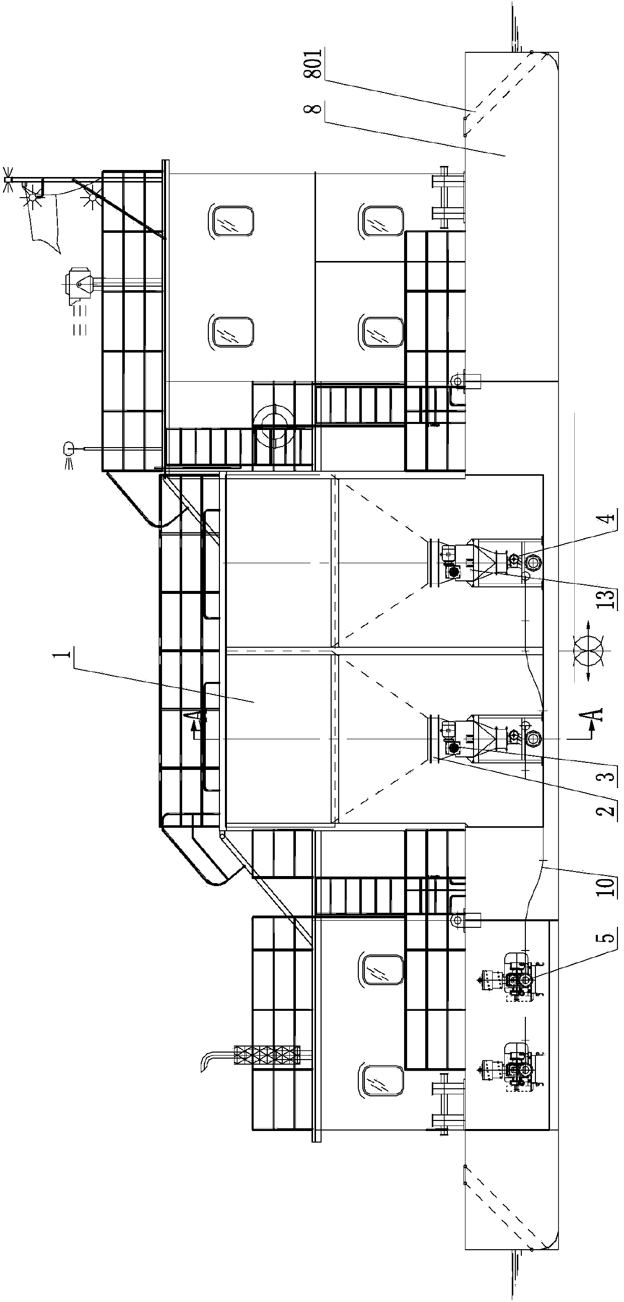 Cage culture automatic feeding platform system and operating method