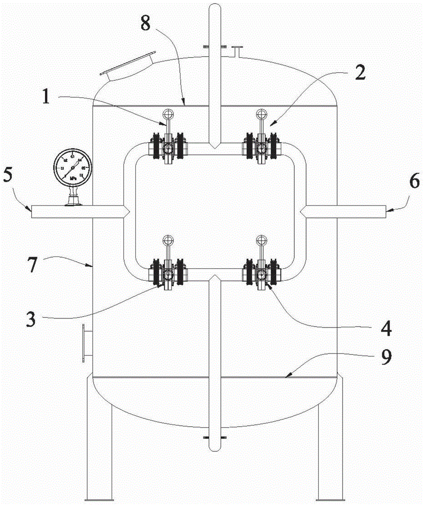 Mechanical Filter Panel Piping Connection Structure