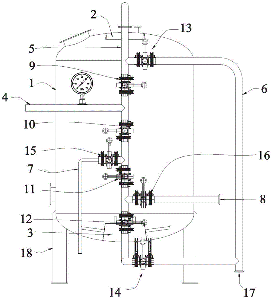 Mechanical Filter Panel Piping Connection Structure