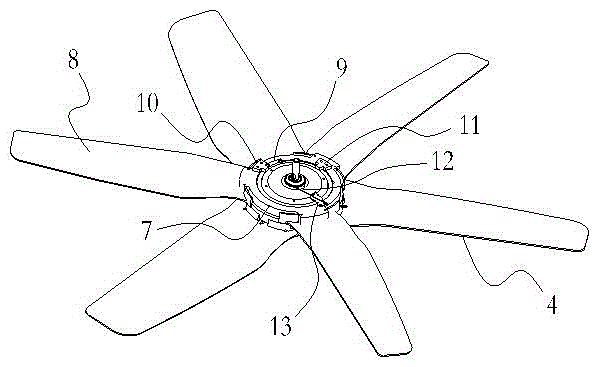 Ceiling fan with changeable fan blades