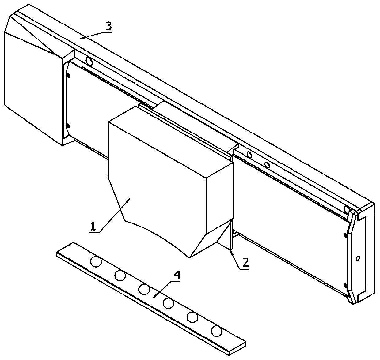 Single-shaft translation table and structural light 3D sensor combined measurement calibration method