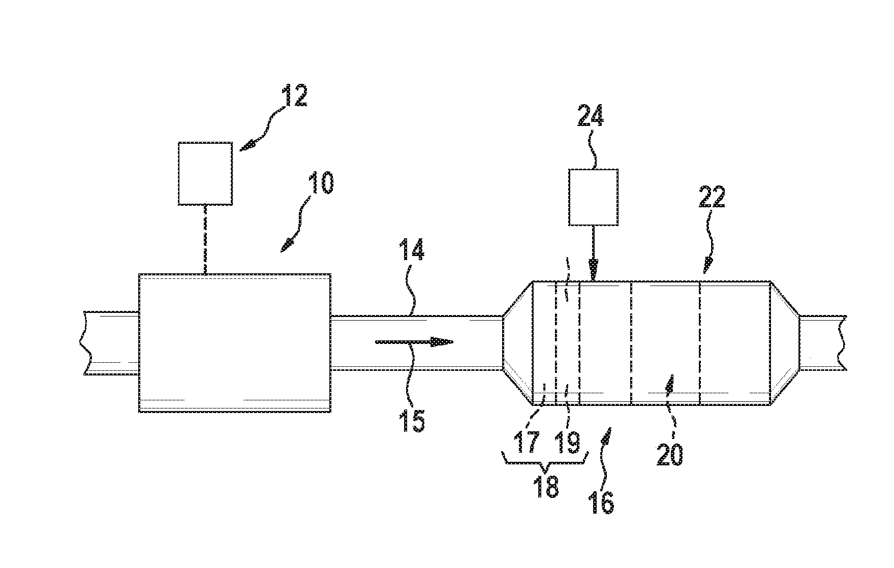 Exhaust gas post treatment device