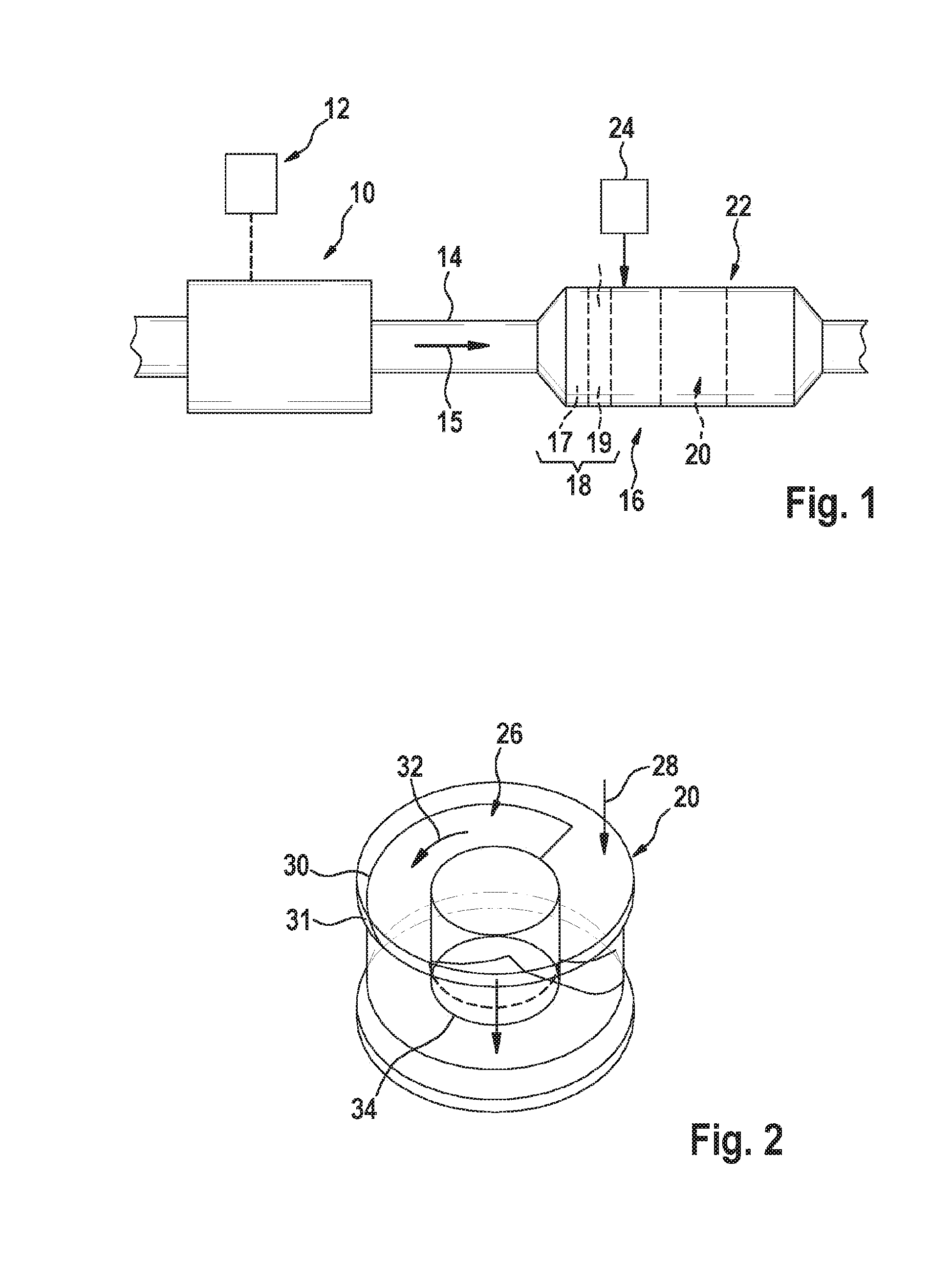 Exhaust gas post treatment device