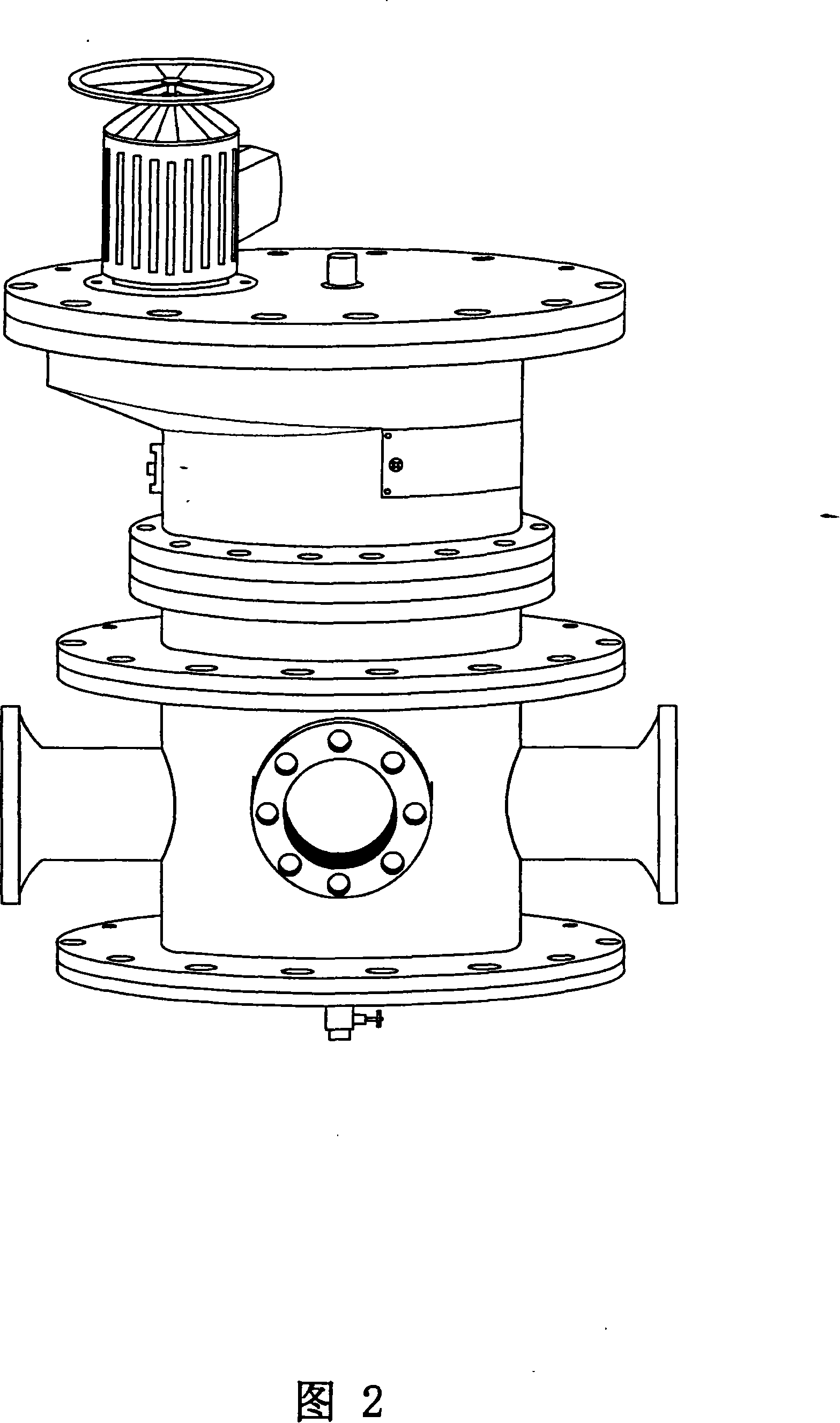 Conical Z-shaped valve core type electric four-way valve