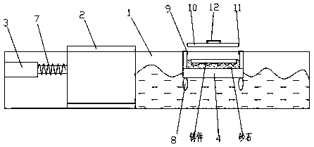 Wave-type gravel grinding device for washing machine motor end cover