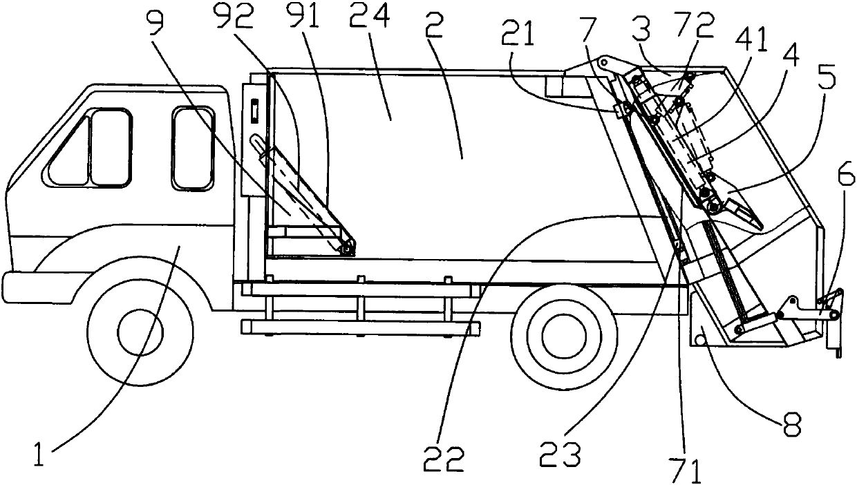 Compressing protecting device of compressing vehicle