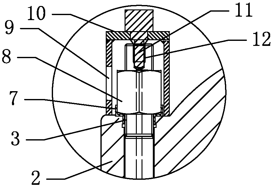 Mechanical press crankshaft connection rod fastening device