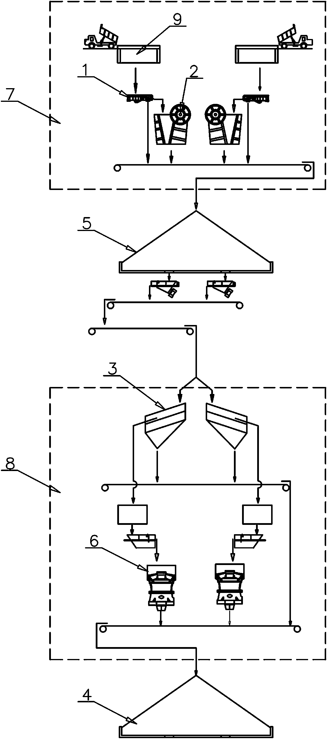 Dam core wall gravel-doped stone preparation system and method