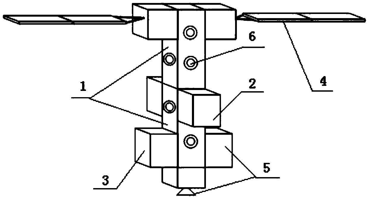 A vertebral column modular satellite platform architecture
