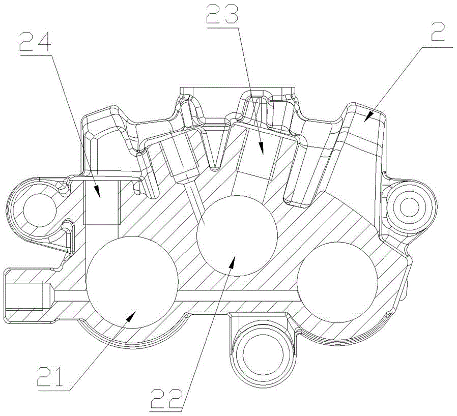 Front disc and rear disc combined hand brake system