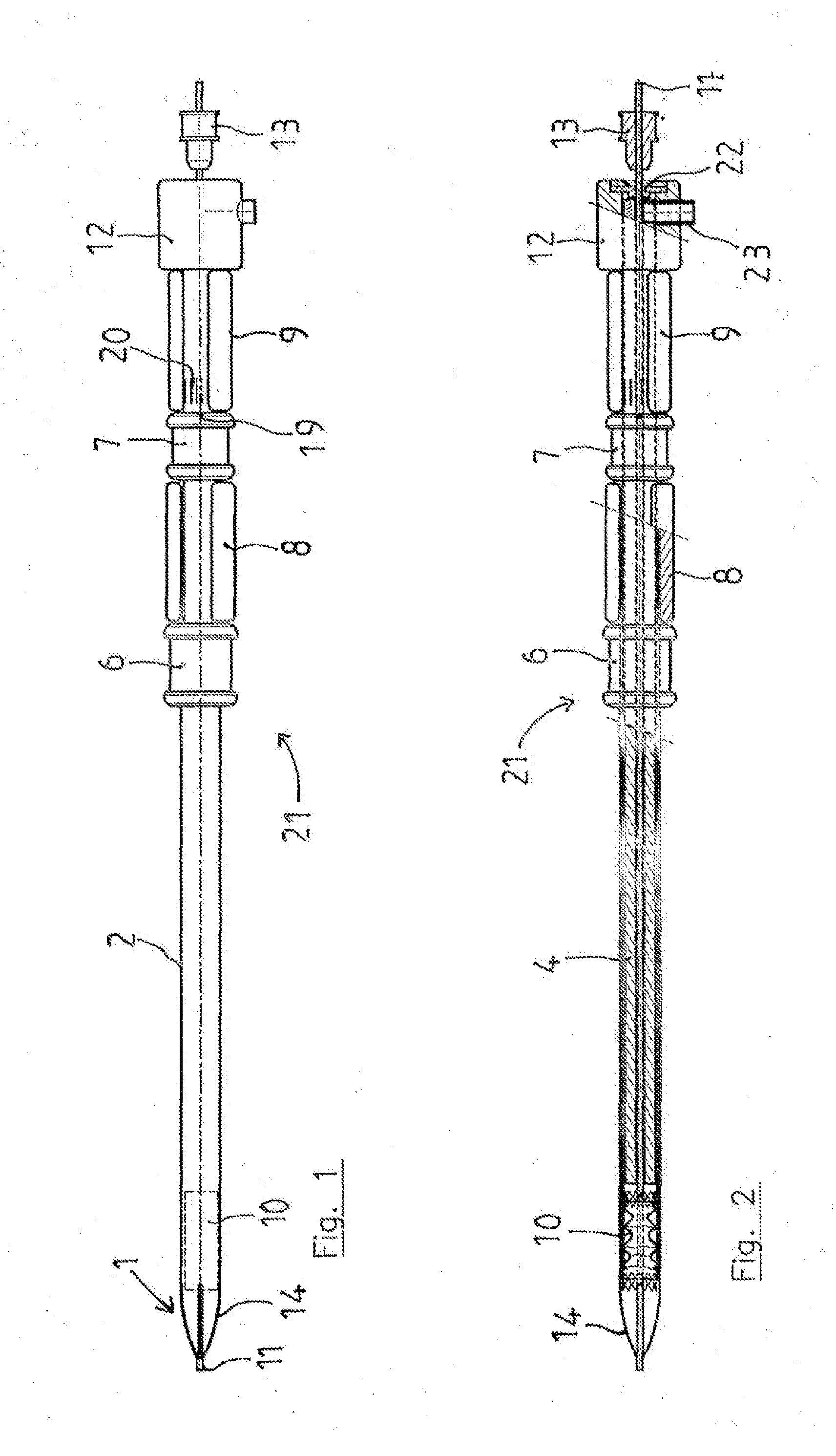 Device for placing a vascular implant