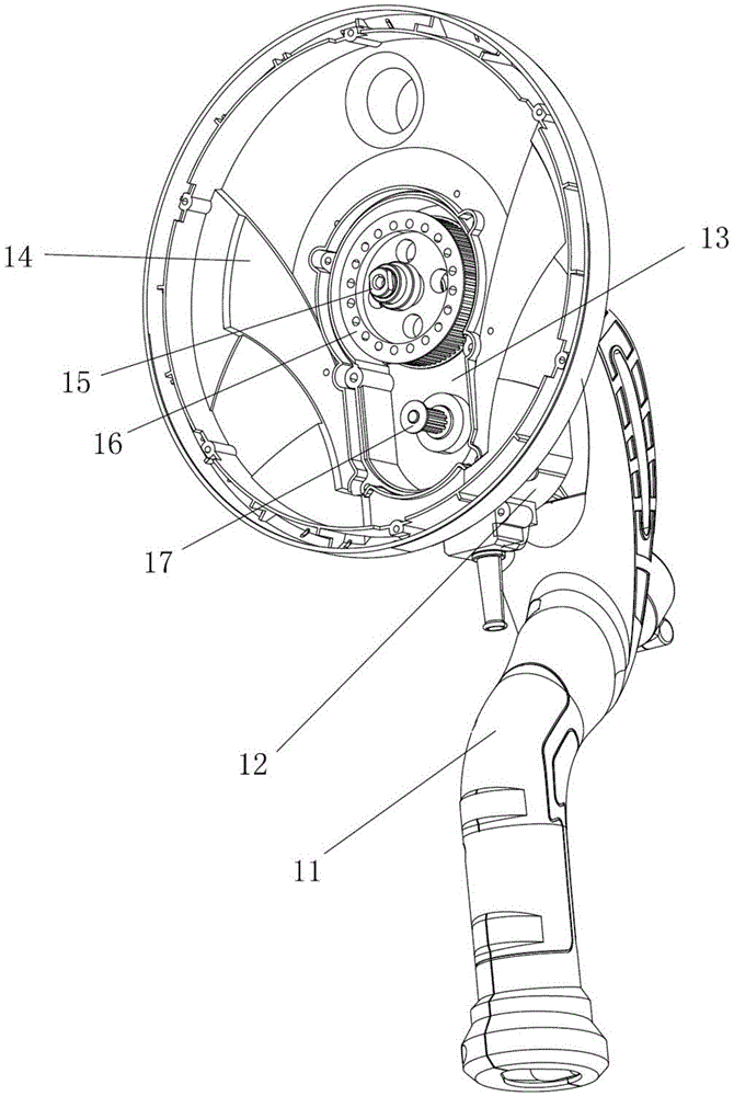 Machine head structure of wall surface grinding machine