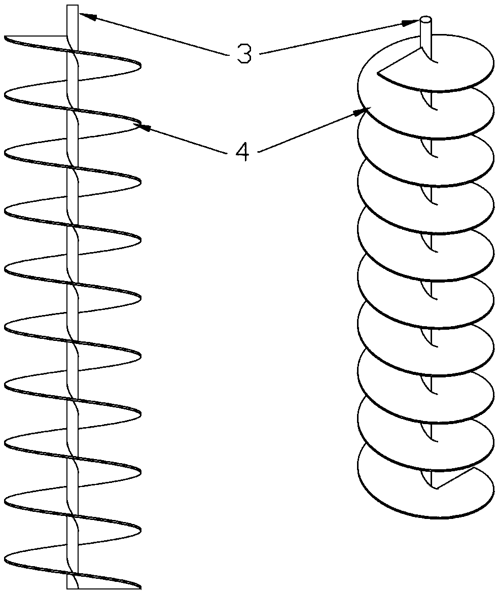 Metal hydride hydrogen storage tank with spiral structure