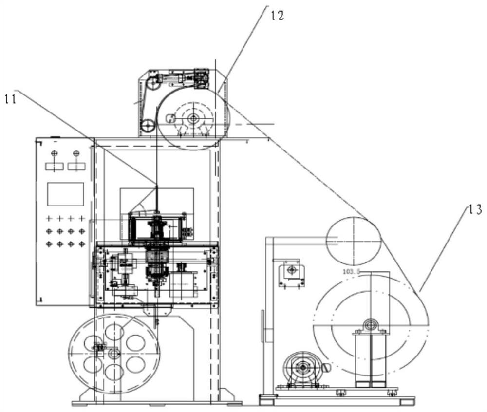 Method for manufacturing radio frequency coaxial cable and wrapping equipment used therefor