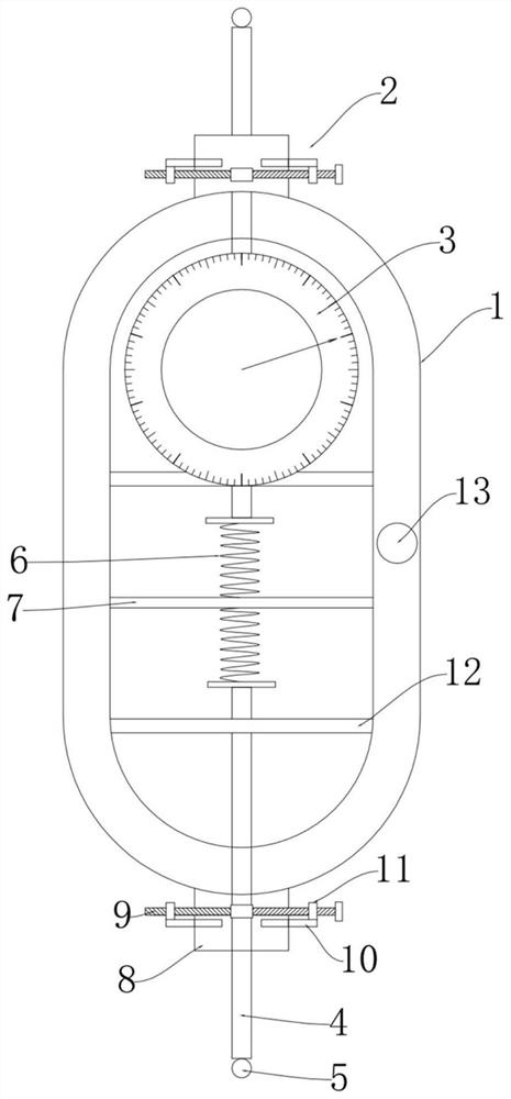 Inner gear ring rod spacing detection tool and use method thereof