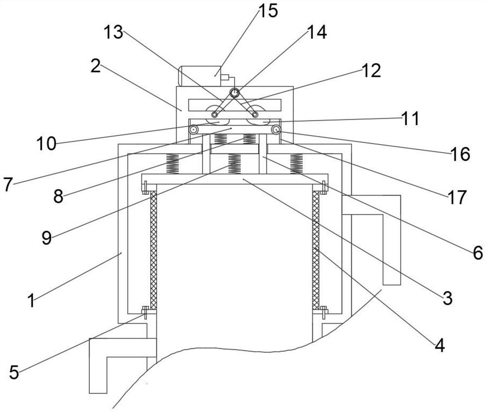 Dust removal auxiliary cyclone cylinder of chaff hot-blast stove