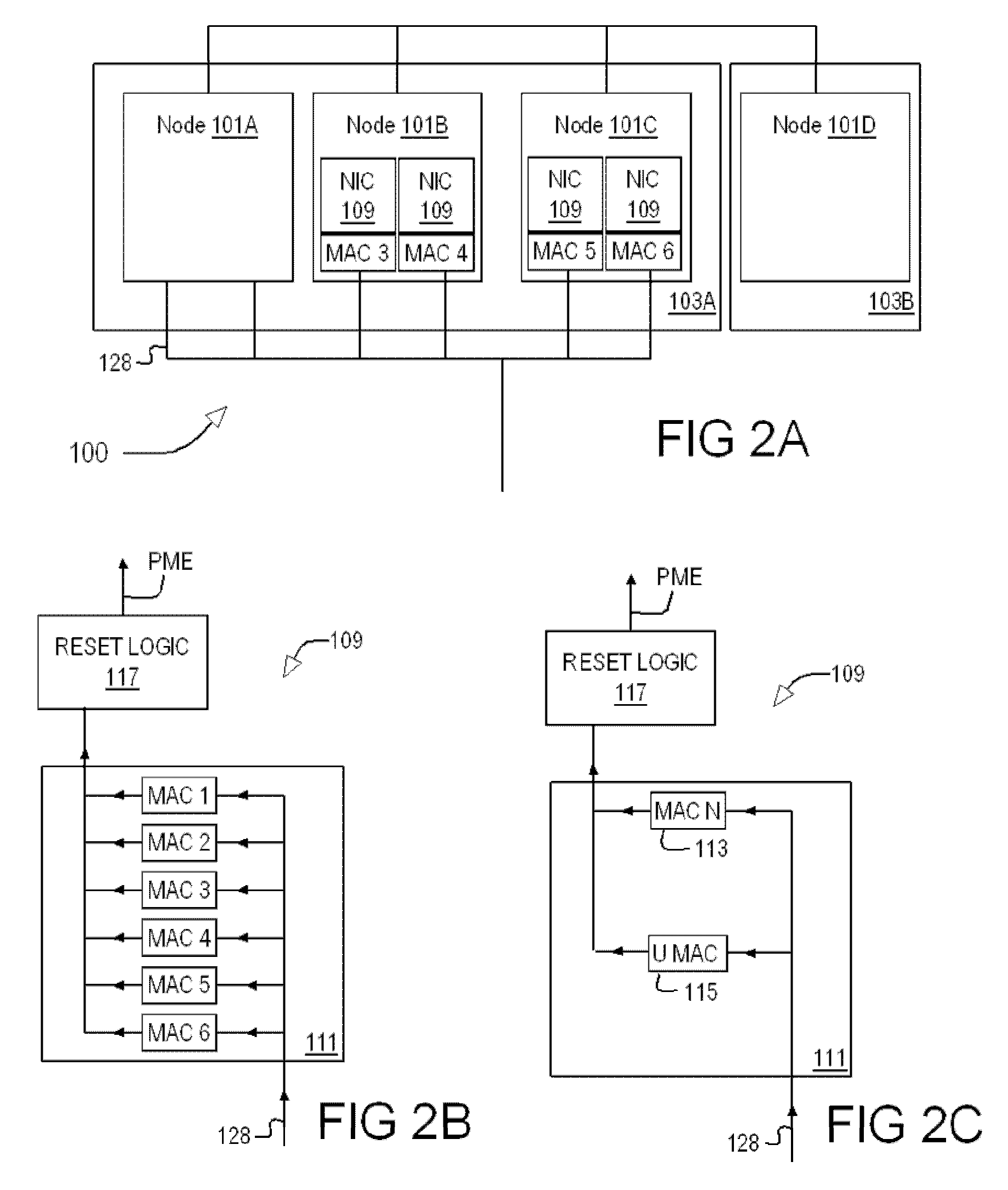 Remote power control in a multi-node, partitioned data processing system via network interface cards