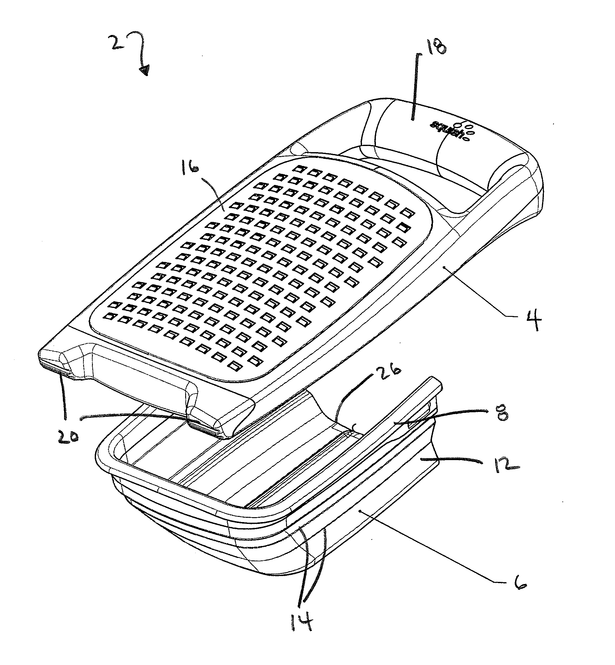 Handheld grater with catch bin