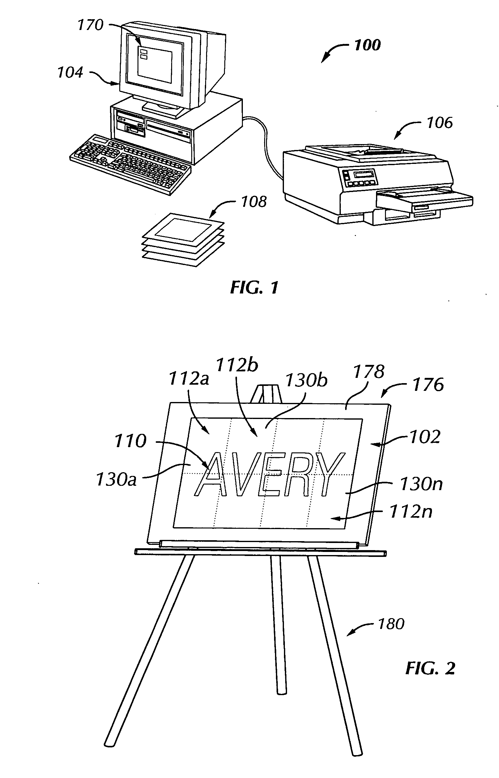 Printing stock for use in printing composite signs, methods and apparatus for printing such signs, and methods for manufacturing such printing stock