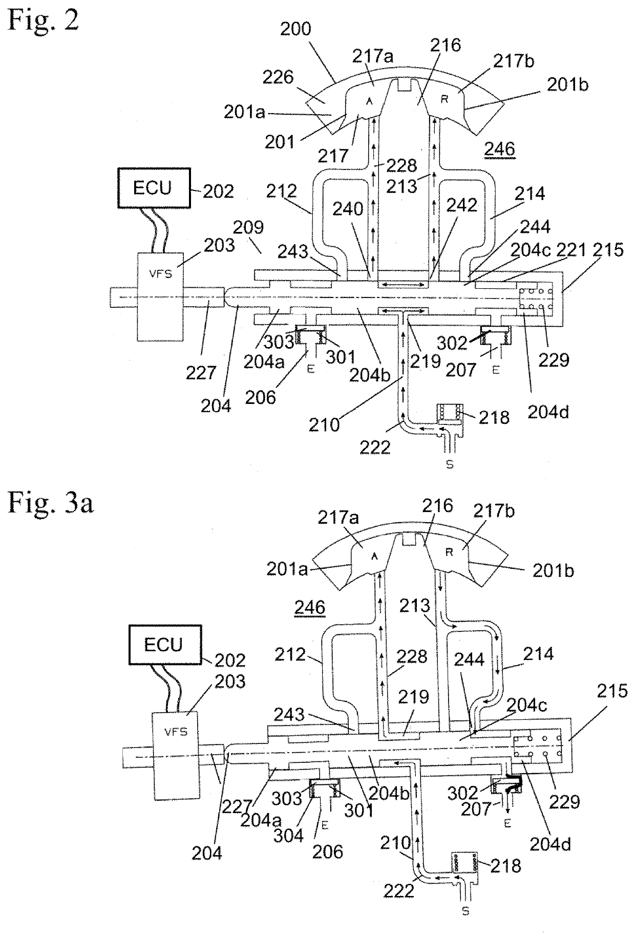 Check valve for exhausting flow of fluid from a variable cam timing phaser