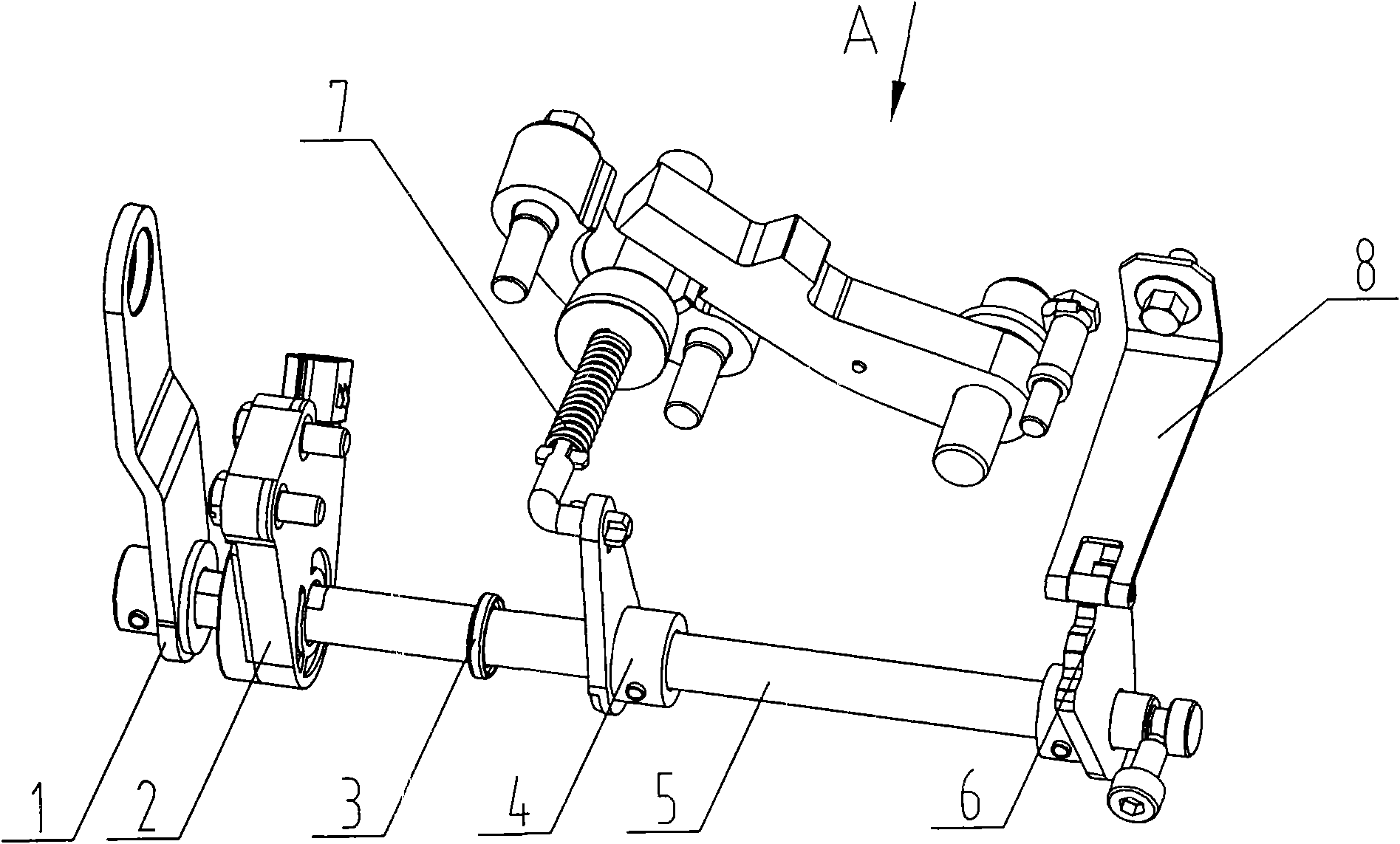 Novel parking braking mechanism of dual clutch automatic transmission (DCT)