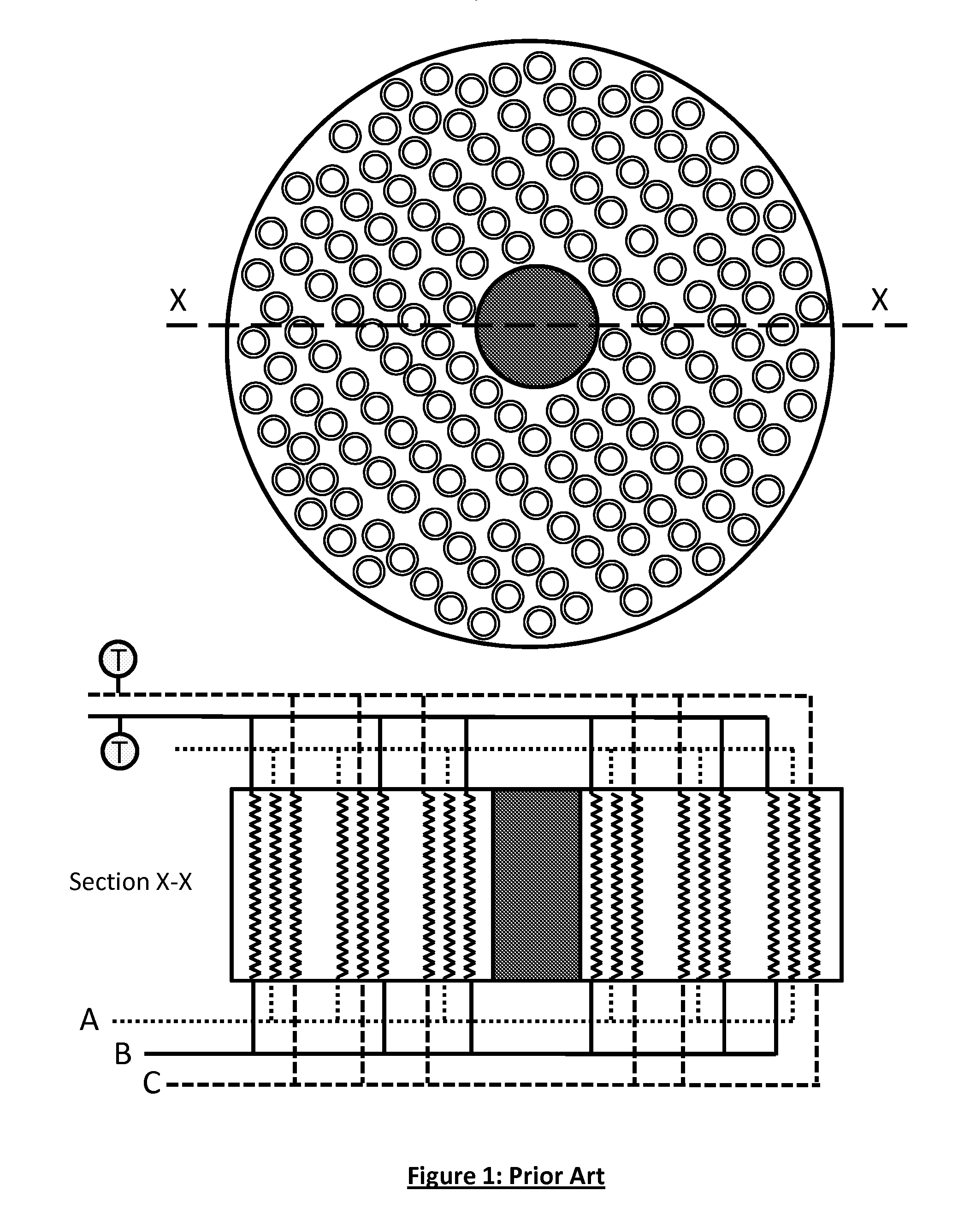 Main heat exchanger and a process for cooling a tube side stream