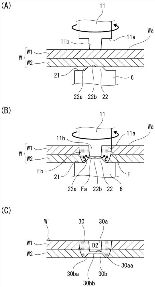 Backing member for friction stir spot welding device, friction stir spot welding device, friction stir spot welding method, and joint structure