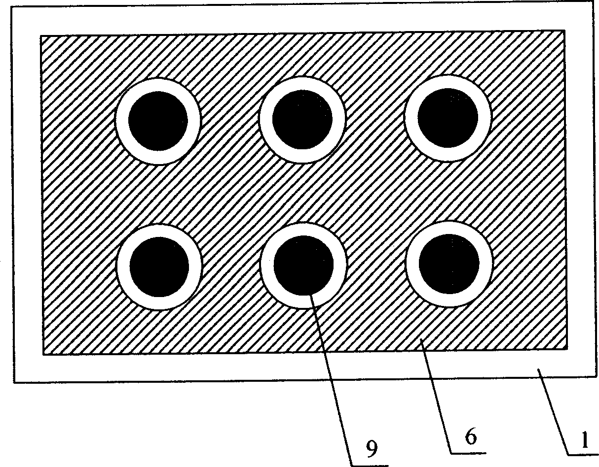 Flat panel display with integrated fork field cathode array structure and its producing process