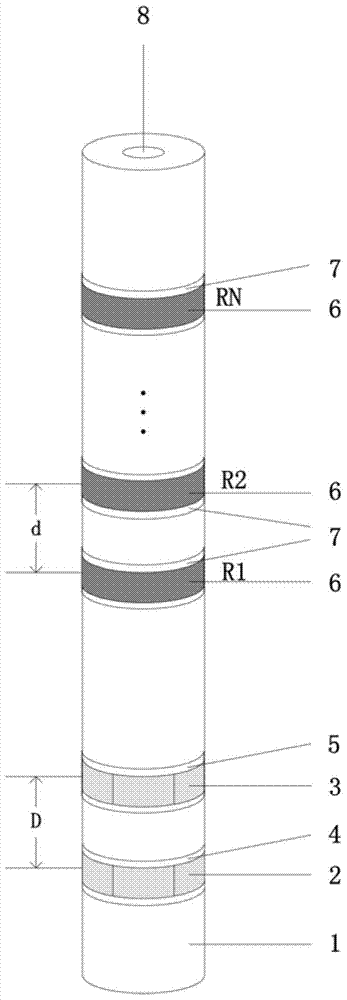 A logging-while-drilling acoustic logging method and device based on dual-source flyback technology