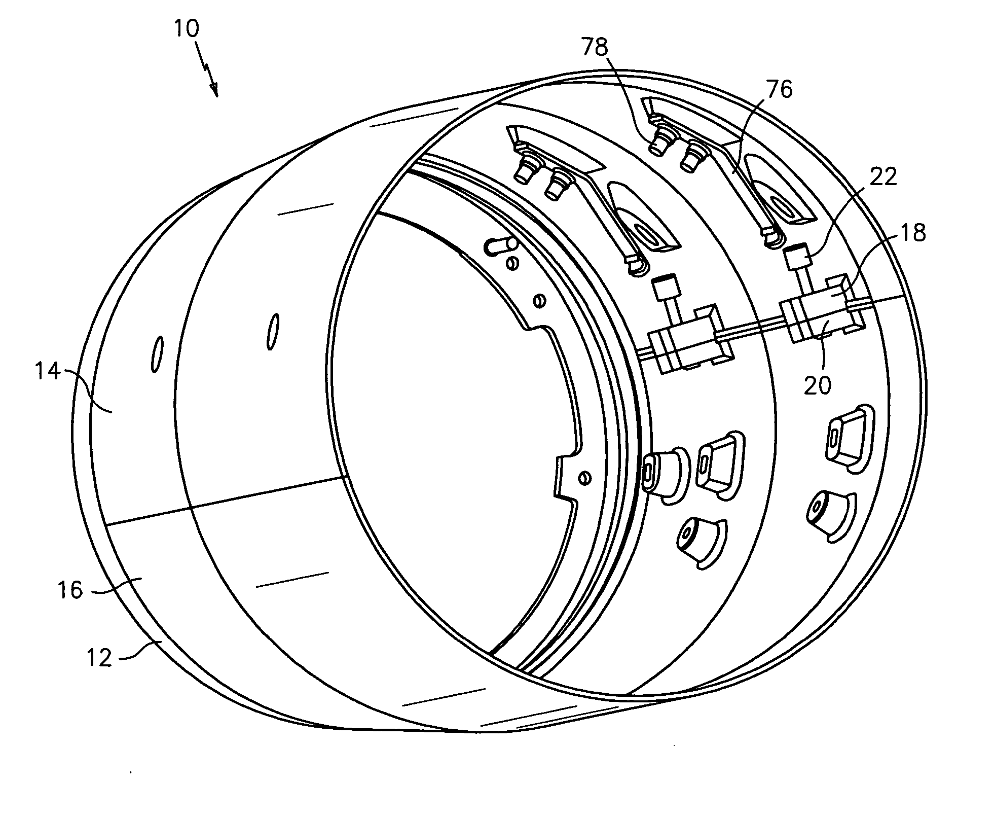 Split flange V-groove and anti-rotation mating system