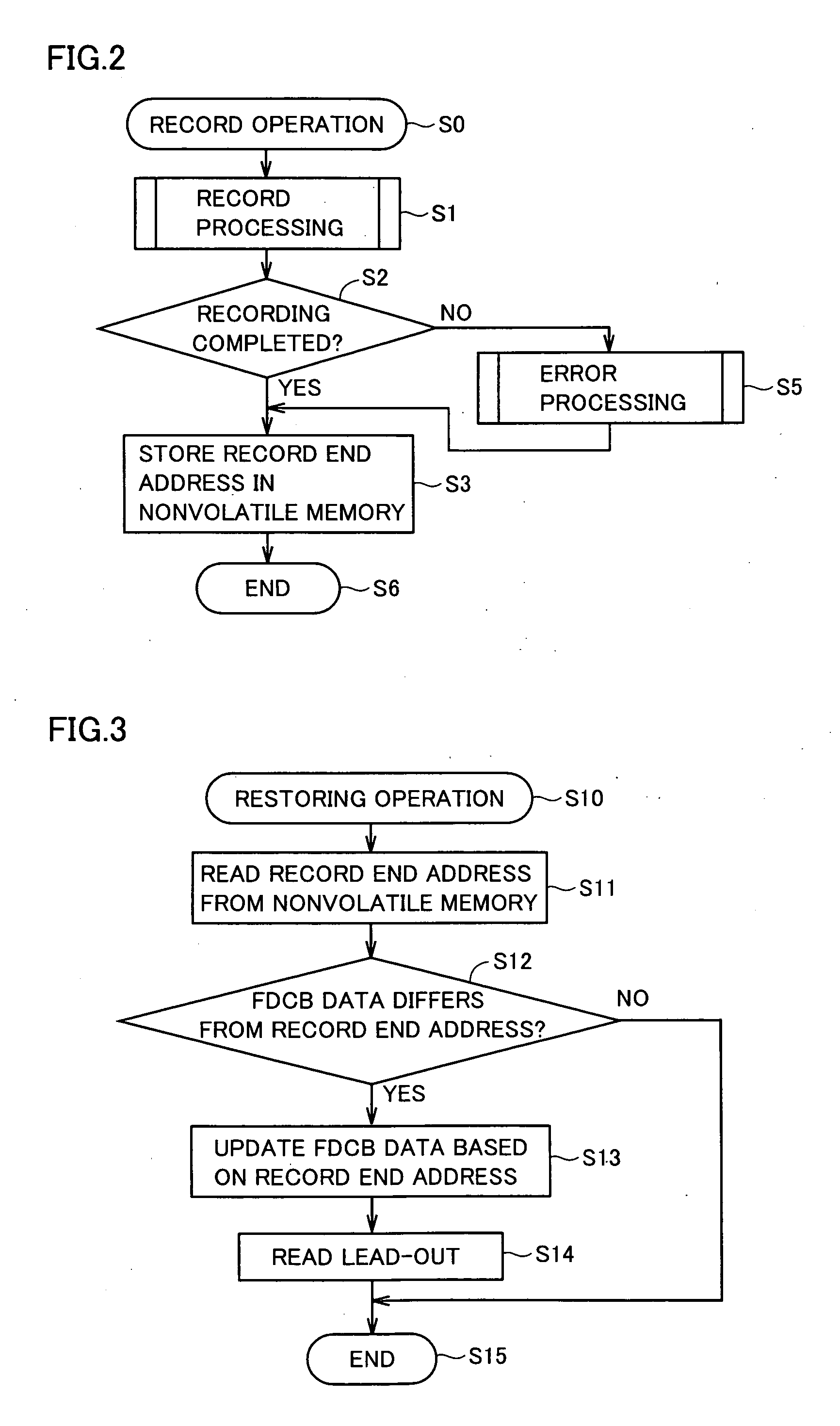 Information recording and reproducing device suppressing erasure of data when power interruption occurs during data recording