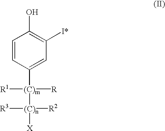 Radioiodinated sulfonated phenols and process therefore