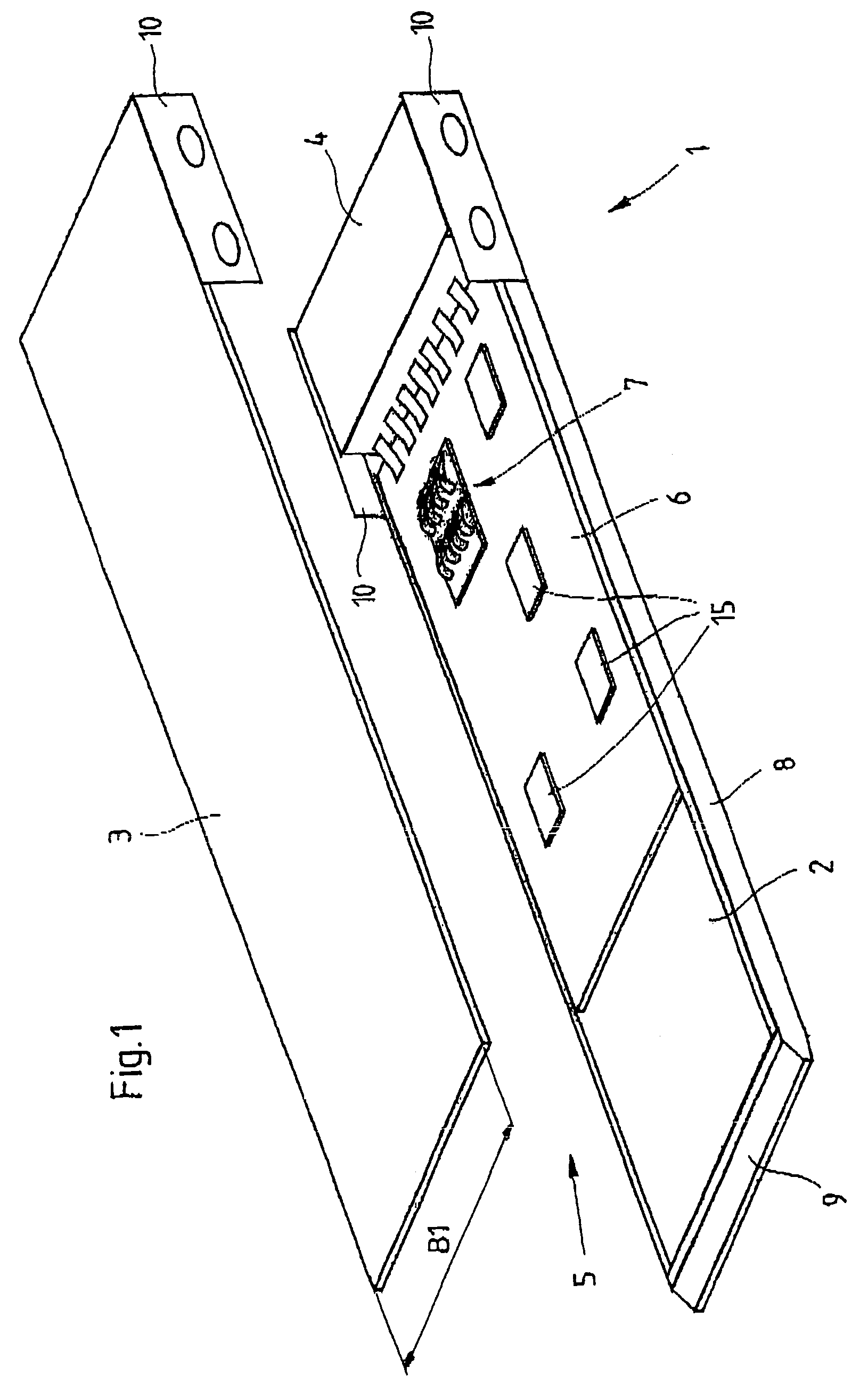 Contacting unit for a card-type carrier element in electronic component groups