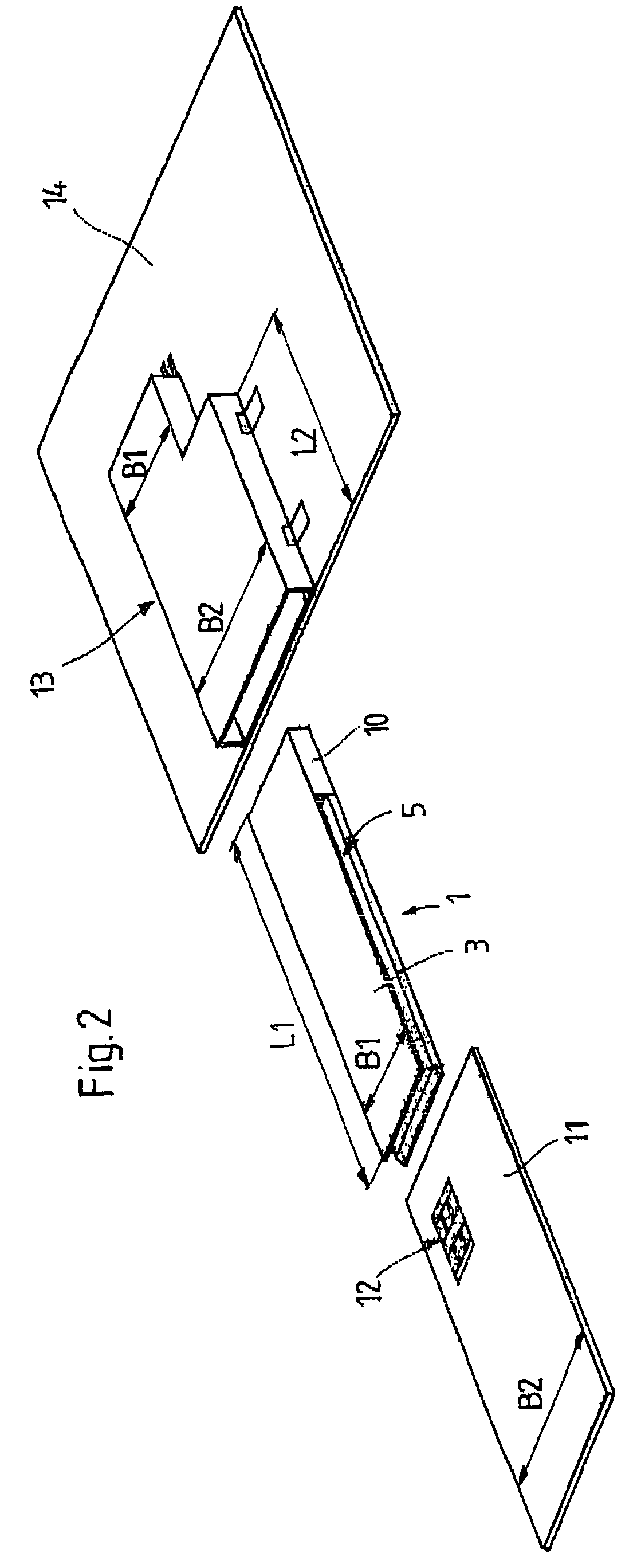 Contacting unit for a card-type carrier element in electronic component groups