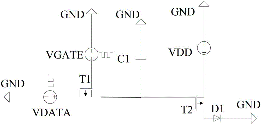 A Pixel Circuit and Thin Film Transistor Backplane Compensating for Threshold Voltage Shift