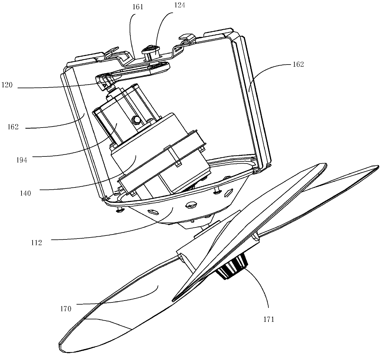 Conical pendulum mechanism and roof fan