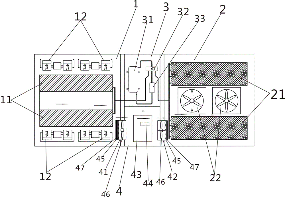 Automatic constant temperature device of electric controlled area of bus air conditioning compressor