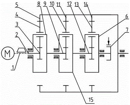 Planetary transmission mechanism of variable transmission chain and planetary speed reducer transmission mode