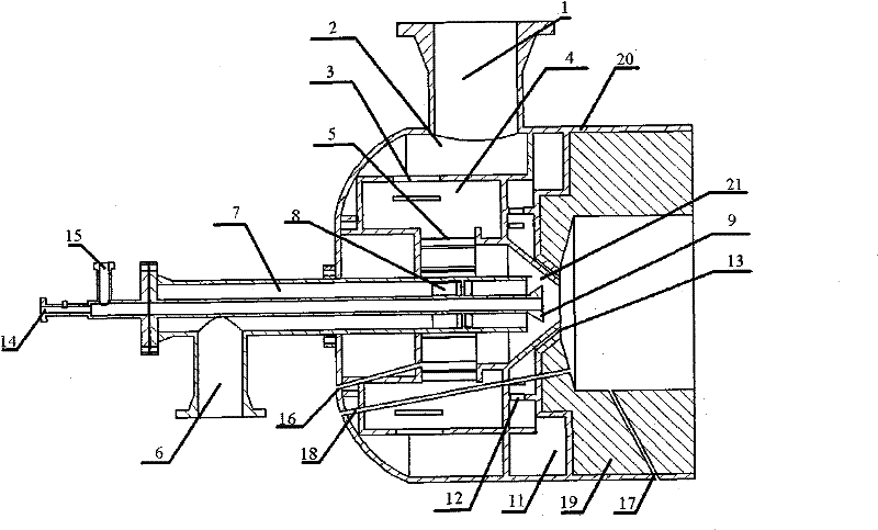 Burner for main burning furnace of sulfur recovery unit