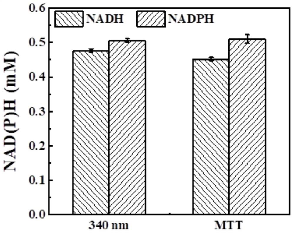Method for catalytic regeneration of NAD(P)H by supported metal catalyst