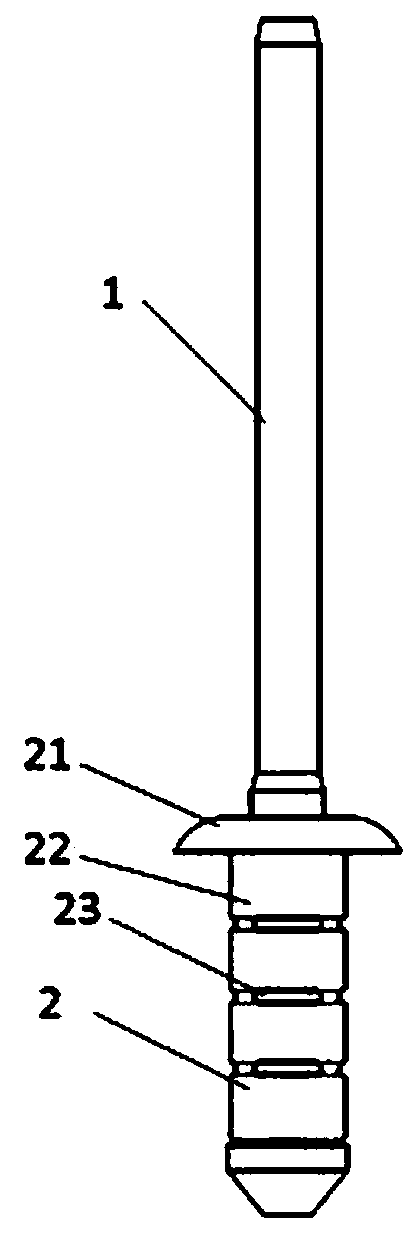 Hot-melting drill-rivet rivet and drill-rivet connection method